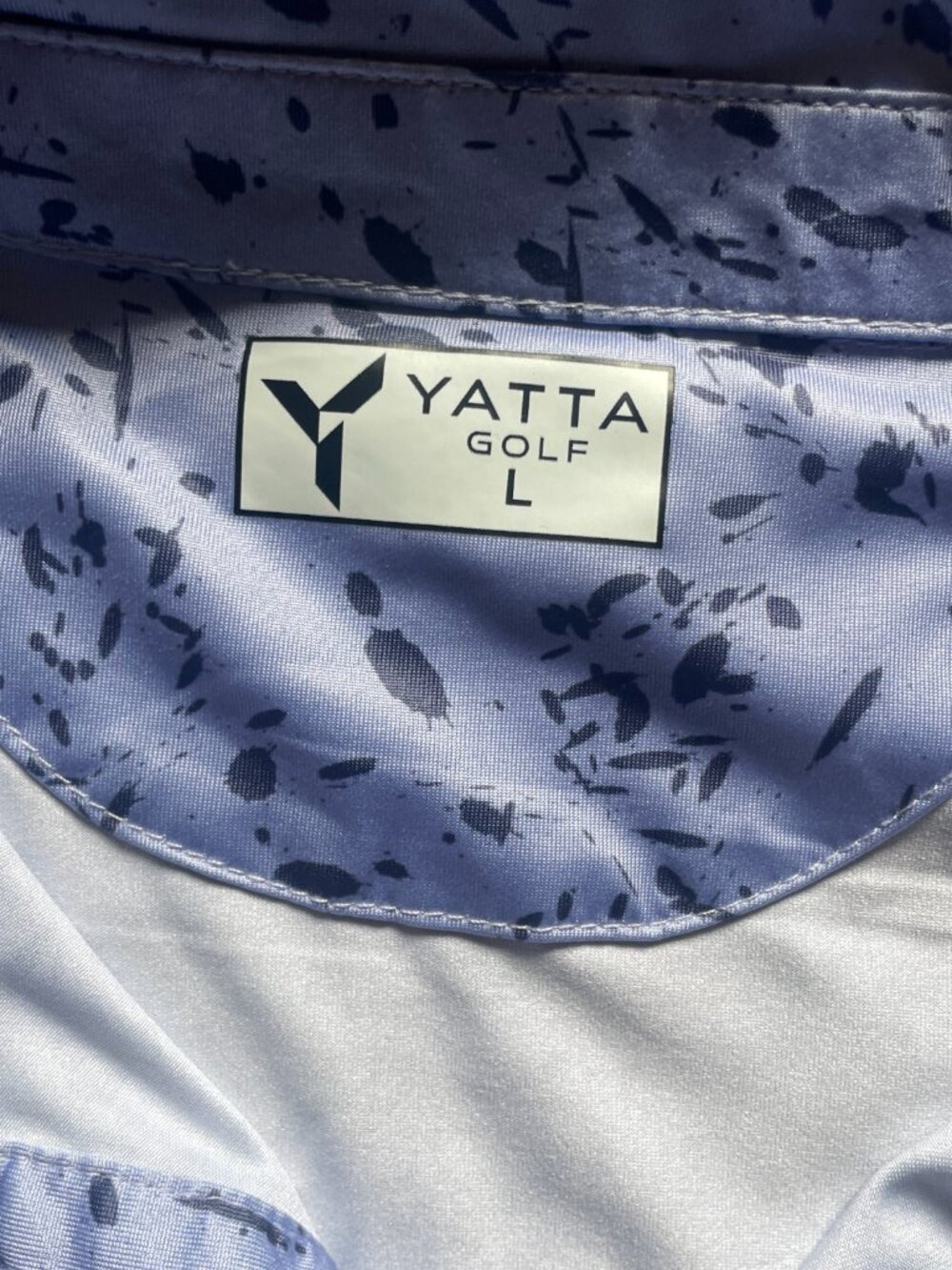Yatta Golf Shirt- Men's Large Purple pristine - Picture 3 of 3